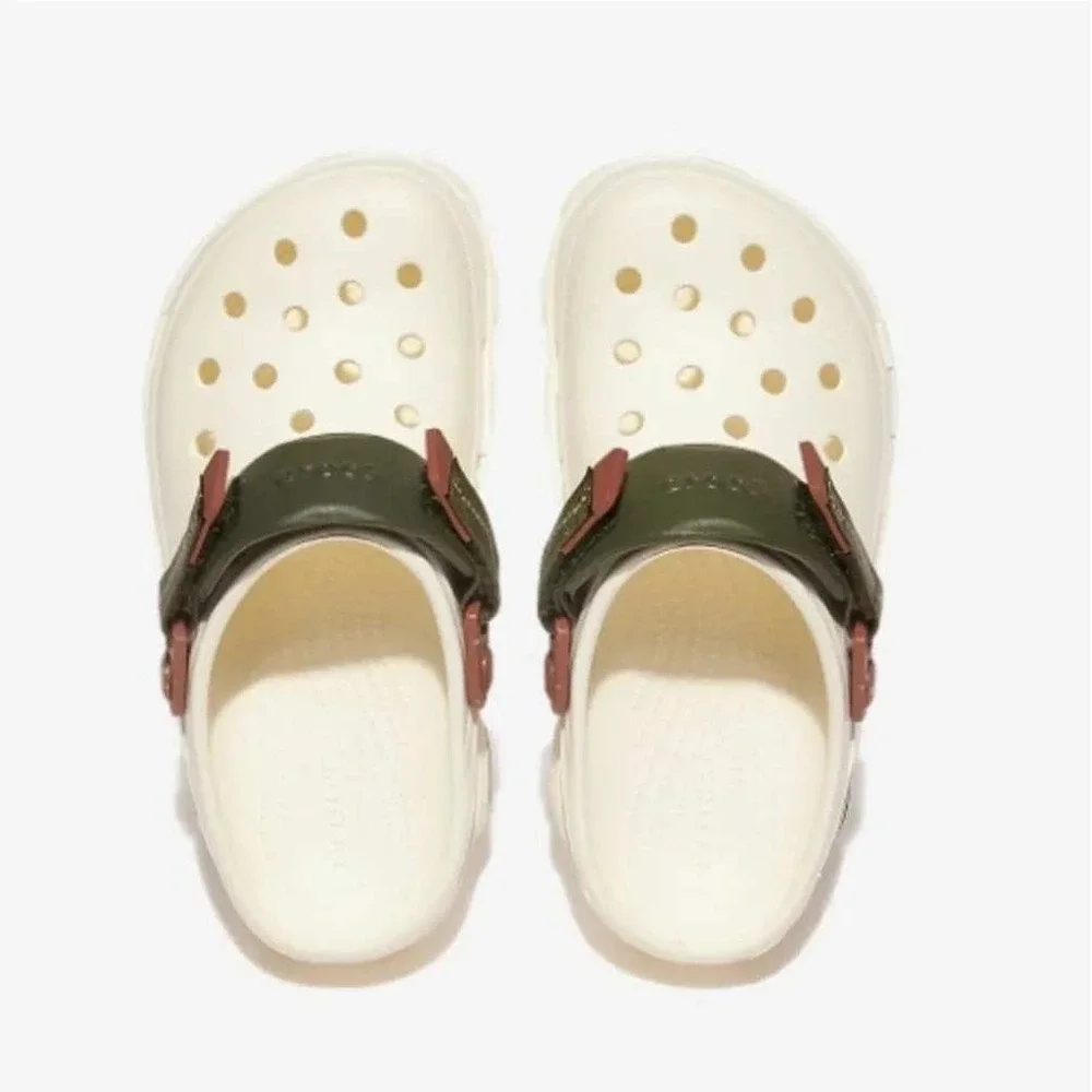Crocs All Terrain Clog Chalk White Men 11 Women 13 Rugged Lug Sole 206340-0WV